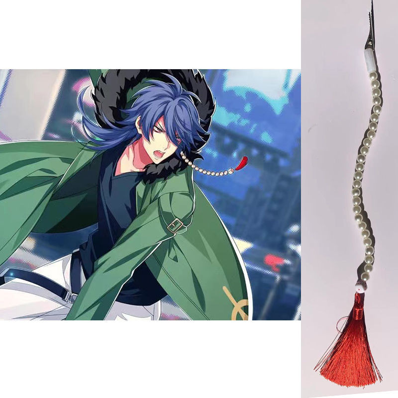 免運加急 學生有優惠👘 有棲川帝統cosplay髮夾催眠麥克風髮飾珍珠酒紅色穗子耳環耳飾 角色扮演