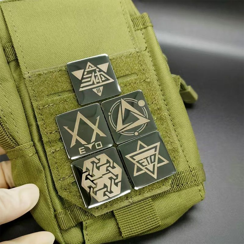 桃園出貨-三體週邊金屬魔術貼 ETO地球徽章三體組織標誌士氣章個性自粘包貼