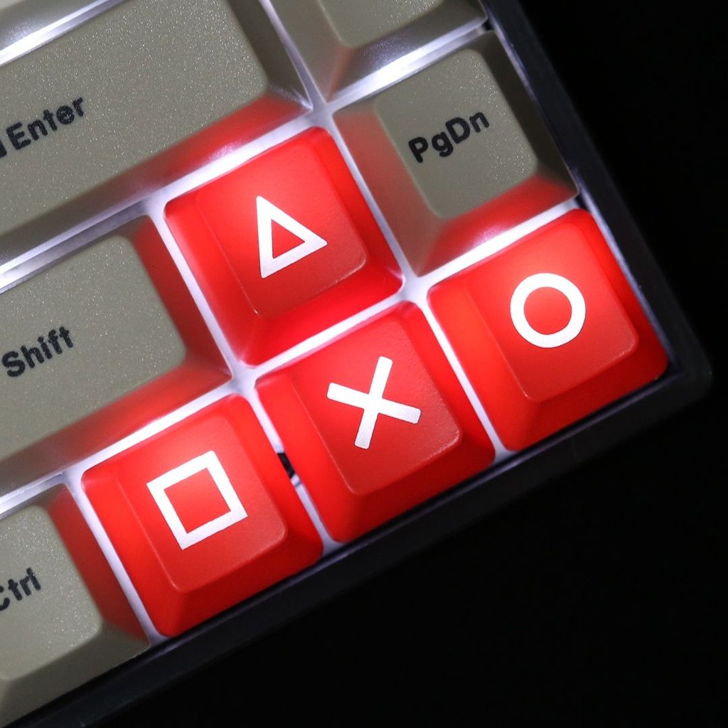 ✨鍵帽✨KBDfans ABS方向鍵 PSP上下左右透光鍵帽 個性紅色像素心機械鍵盤用 鍵帽 鍵盤 機械鍵盤 客製化