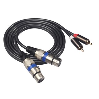 Audio Cable 2 XLR to 2 RCA Adapter Amplifier Sound Box XLR R