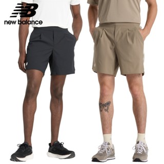 【New Balance】 NB 吸濕排汗運動短褲 男性 黑色/褐色 MS41401BK/MS41401ADS