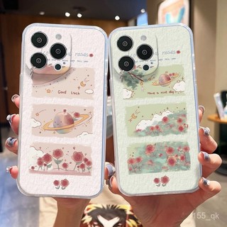 文藝星球花朵蘋果14 /13/12proMax 11手機殻 6s78Plus 透明xrxs小清新 BB7Q