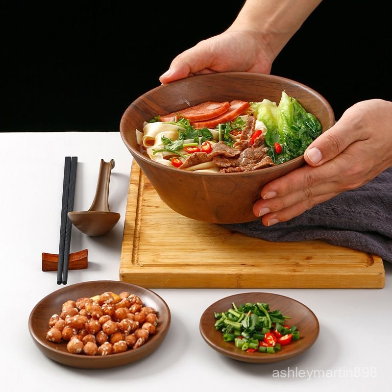 ⭐限時特賣⭐ 碗 木碗 湯碗 飯碗 日式仿木紋密胺麵碗商用拌麵碗涼麵碗螺螄粉麵碗創意新款仿瓷餐具