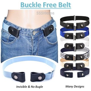 Buckle Free Belt / Men Women Jeans Pants Canvas Belt / Woman