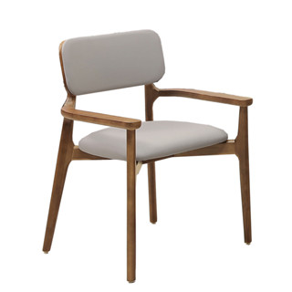 obis 莉迪亞胡桃雙扶手實木餐椅（L10）（胡桃）