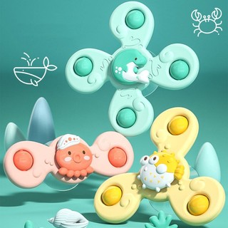 3Pcs/Set Baby Bath Toy Spinner Suction Cup Educational Toys
