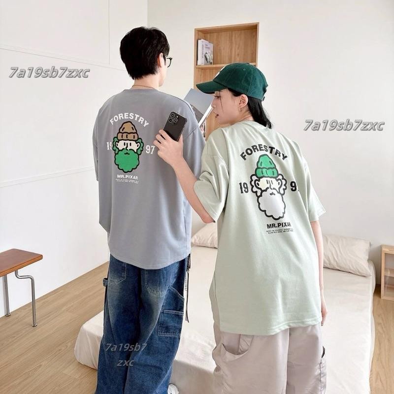 【熱賣】【新品】短袖 🔥🔥 韓國製 鬍子叔叔 素T 落肩短T 韓國素T 短袖 上衣 寬鬆 落肩 圓領 情侶T 809