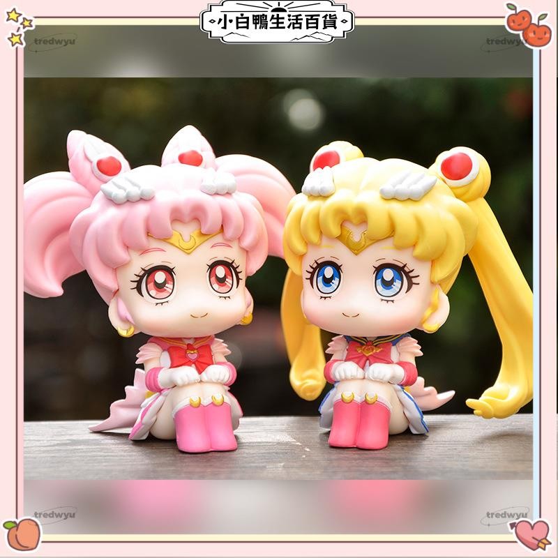 🔥免運🔥2款整套 美少女戰士 Sailor Moon 月野兔 小小兔 卡通Q版蛋糕裝飾公仔人偶模型玩具手辦擺件娃娃生