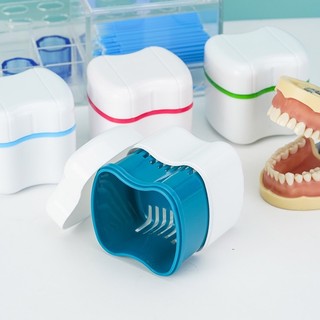 Denture Case Dental Retainer Cleaning Storage Case With Deta