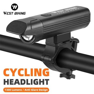WEST BIKING Bicycle Light Anti glare Rechargeable Waterproof
