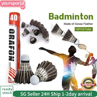 brand new 12Pcs Badminton + racket hand glue Goose Feather S