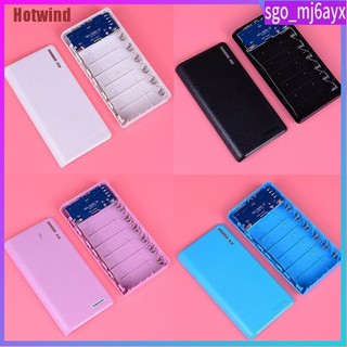 20000mAh dual usb power bank case kit 6X 18650 battery charg