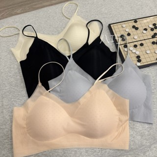 臺灣出貨✨夏季超薄美背內衣女 小胸聚攏無痕無痕內衣女學生小胸聚攏吊帶美背超薄無鋼圈透氣夏季抹胸文胸罩