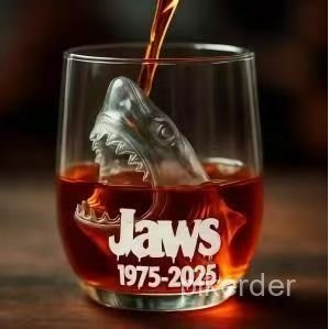 Jaws 50th Anniversary Limited Edition Glass