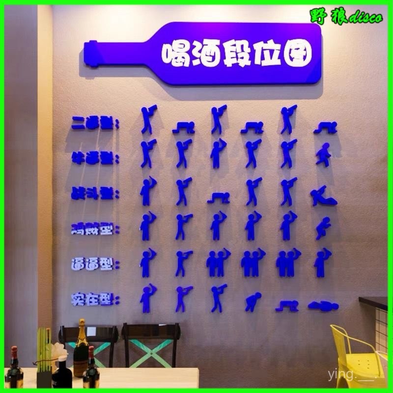 可開發票 ktv網紅 網美酒吧裝飾品場景布置小酒館墻貼創意燒烤店墻壁貼畵工業風 布置打卡拍照區 墻壁貼畵 小酒館裝飾品