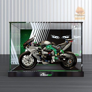 樂高展示盒 積木展示盒 lego展示 樂高42170機械組川崎Ninja H2R摩托車積木亞克力展示盒收納防塵罩