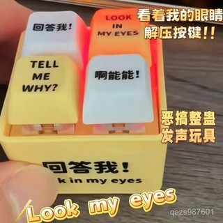 在地發貨🚚迴答我語音掛件 Look at my eyes tell me why 迴答我 電子按鍵發聲語音 小明劍魔 J