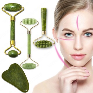 Natural Jade Face Massager Guasha Scraper Board Jade Roller