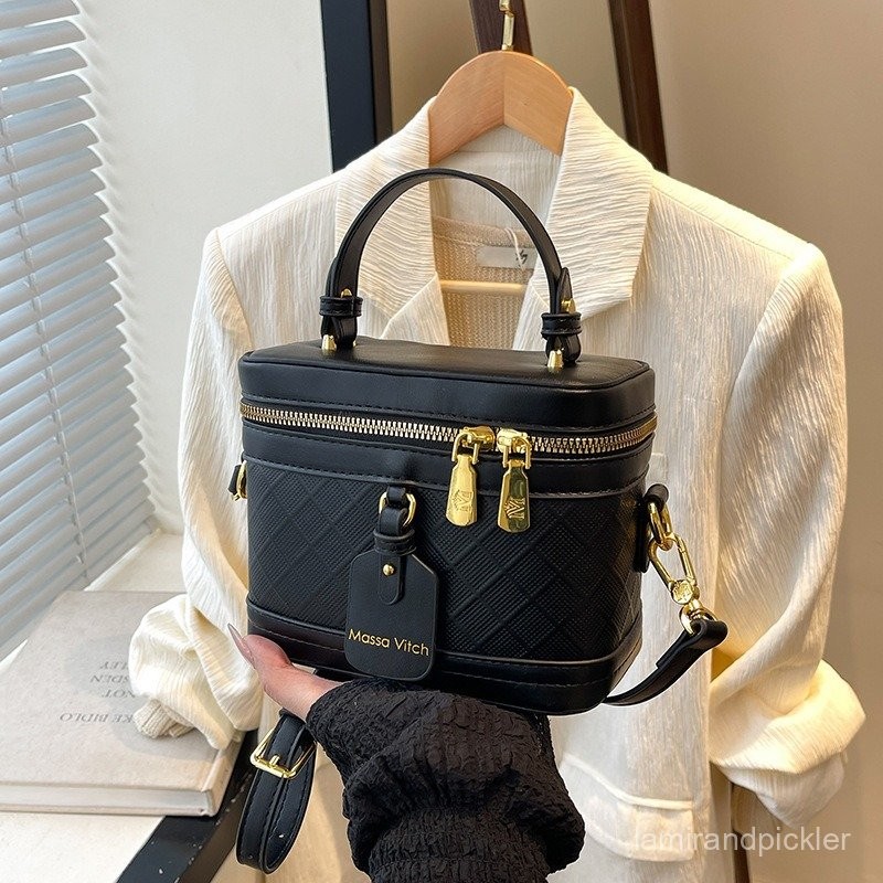 秋冬包包 斜挎包 手提包 腋下包 單肩包 高級感時尚手提壓紋盒子包包女2025新款小衆輕奢單肩斜挎小方優質