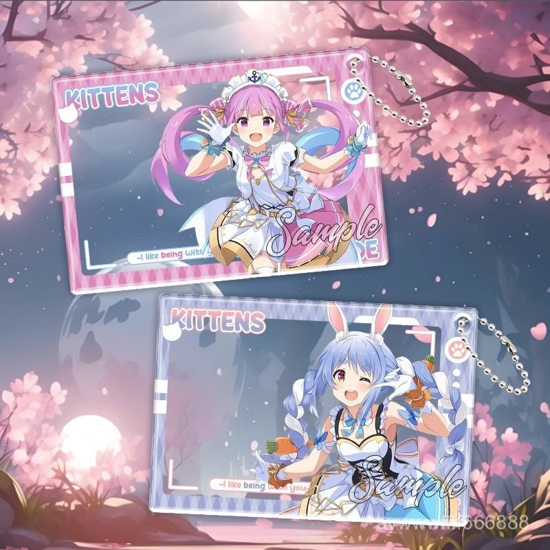 在臺好貨💥hololive湊阿庫婭亞克力透卡時乃空夏色祭白上吹雪閤影卡高清掛件