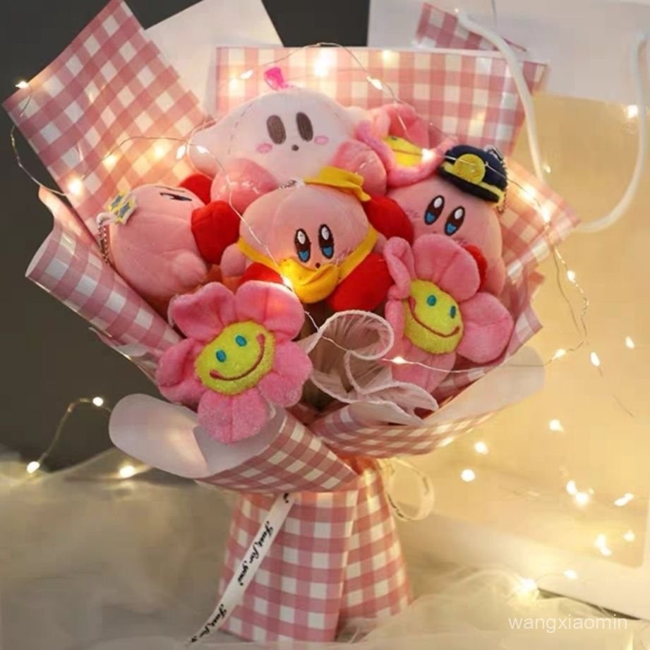 【全網最低價 免運】星之卡比玩偶公仔花束成品送女友閨蜜女 花束 星之卡比娃娃 星之卡比 星之卡比花束 畢業季 情人節禮物