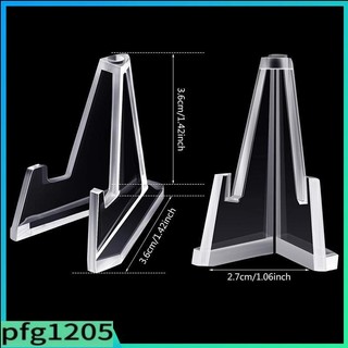 10pcs Coin Stand Acrylic Triangle Display Stands Mini Easel