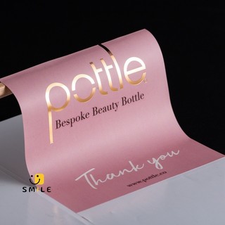 【smile】客製化 貼紙客制 貼紙印刷 標籤貼紙 燙金貼紙logo 標籤訂製 PVC不乾膠包裝燙銀貼紙