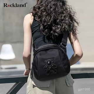 🔥特惠 熱銷🔥【3680人收藏】美國Rockland包包2024新款女個性小眾斜挎包胸包運動風帆布單肩包