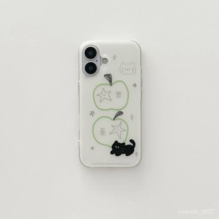 免運 臺灣出貨 iPhone手機殼 青蘋果黑貓IMD雙層蘋果16/15promax手機殻14/13/12/XR硬殻XS
