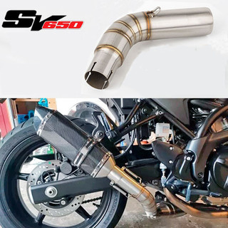 SUZUKI 摩托車鈴木 SV650 2016-2021 排氣中連接管 SV650X 2018-2021 中管接頭