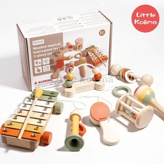 Wooden Music Instruments Set Toddler Musical Toys with Xylop