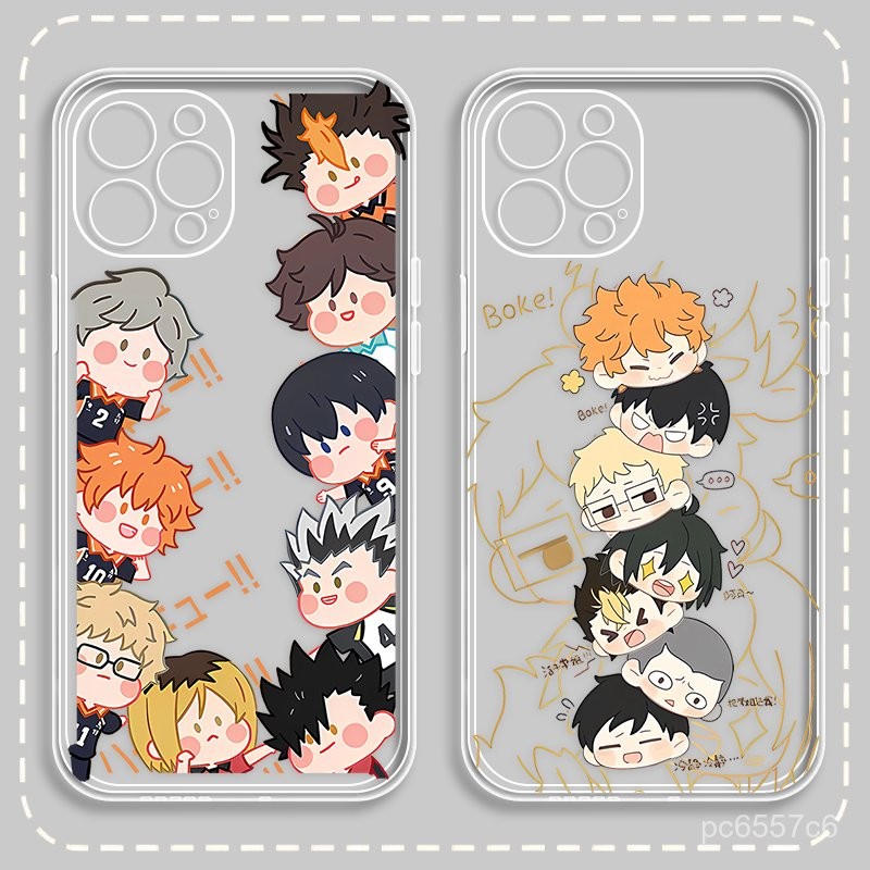 🏐ハイキュー!!🏐排球少年!! 排球少年週邊 可愛Q版排球少年手機殻適用於蘋果16P小米15紅米OPPO榮耀vivo華為