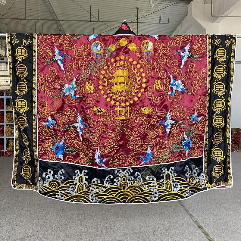 訂金-🔜💈火熱 新款仙鶴法衣道士服高功法衣八卦衣綢緞繡花仙鶴衣朝衣班衣九龍衣 珞家百貨