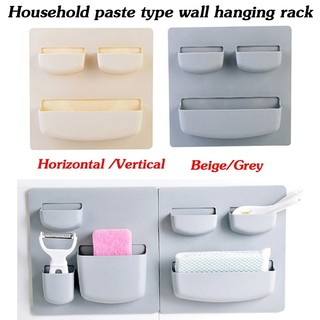 Japanese Household paste type wall hanging rack kitchen fini