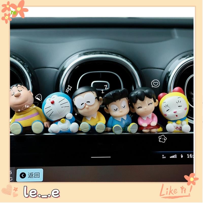 🔥桃園出貨🔥哆啦夢 6 件裝 4c-5c 哆啦夢公仔卡哇伊娃娃大雄野比靜香美奈本哆啦美公仔玩具可愛桌面擺件生日禮物