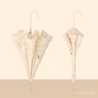【免運出貨】lolita傘雨傘複古英倫風長柄蕾絲花邊晴雨兩用公主傘花邊高顔值傘 XT9C