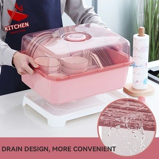 Kitchen Drain Rack Tableware Storage Box Draining Kitchen Di