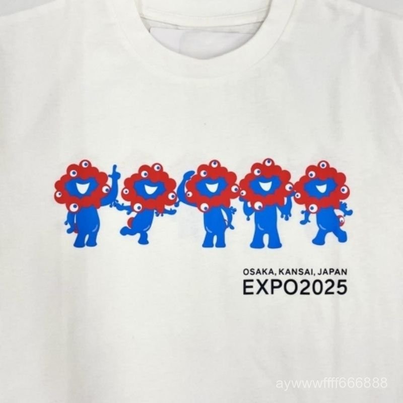 在臺好貨💥日本大阪EXPO世博會25年精神紅細胞衕款週邊T恤男女情侶寬鬆衣服