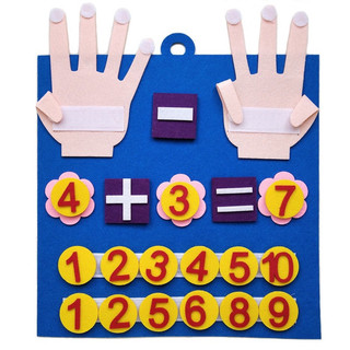Math Board Kindergarten Teaching Aids Kids Felt Educational