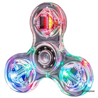 Novelty Multiple Changes LED Fidget Spinner Luminous Hand To