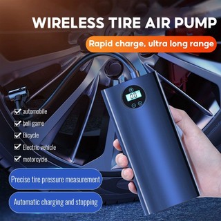 Tire Inflator Rechargeable LED Car Air Pump Portable Air Com