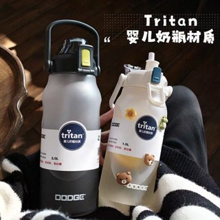 【翽羽五金🎈】漸層水壺 tritan水壺 磨砂水壺 吸管水壺 水壺 2000ml 水壺 1500ml 大容量水