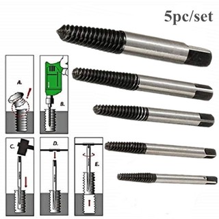 5pcs/set Broken Speed Out Damaged Screw Extractor Drill Bit