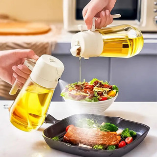 2 in 1 Spray Oil Sprayer Bottle Spray Oil Dispenser Oil Jar