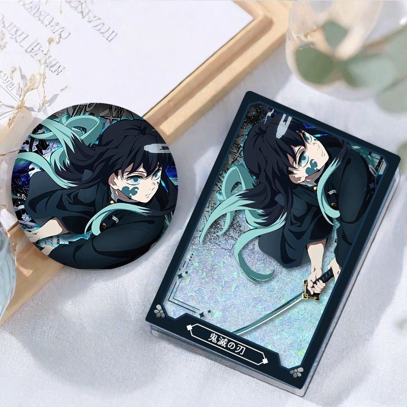 🎀台灣發貨🎀 鬼滅之刃周邊 時透無一郎周邊流沙卡磚 流沙麻將 吧唧禮物 亞克力咕卡套裝 徽章擺件 時透無一郎
