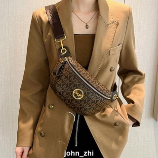 ✨限時免運✨品牌包包 MK新款老花胸包 時尚胸包 潮流腰包 百搭斜挎包 質感單肩包 側背包女 斜背包女 包包女