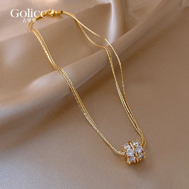 BOEY精品飾品-古裏雅多層小蠻腰項鍊配飾女款高級感輕奢小衆精緻鎖骨鏈2025新款