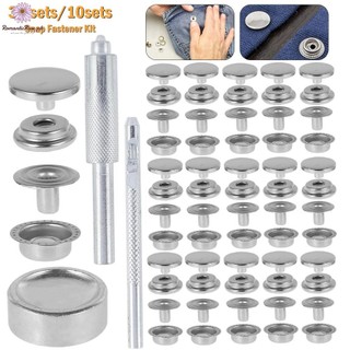 Snap Fastener Kit Tool Copper Snap Button Kit Silver Replace