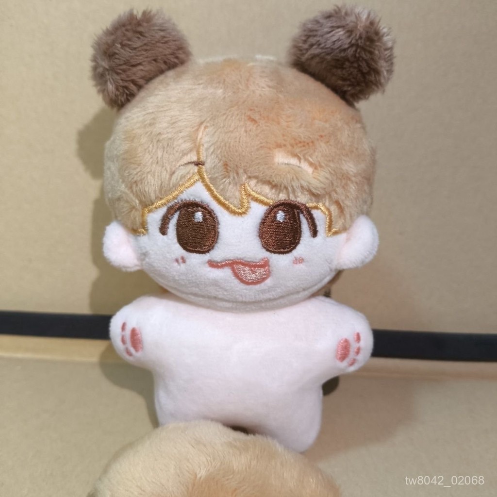 【臺灣熱賣✨】enhypen沈載倫屬性10cm棉花娃娃有磁吸尾巴符娃手工製作布丁允允