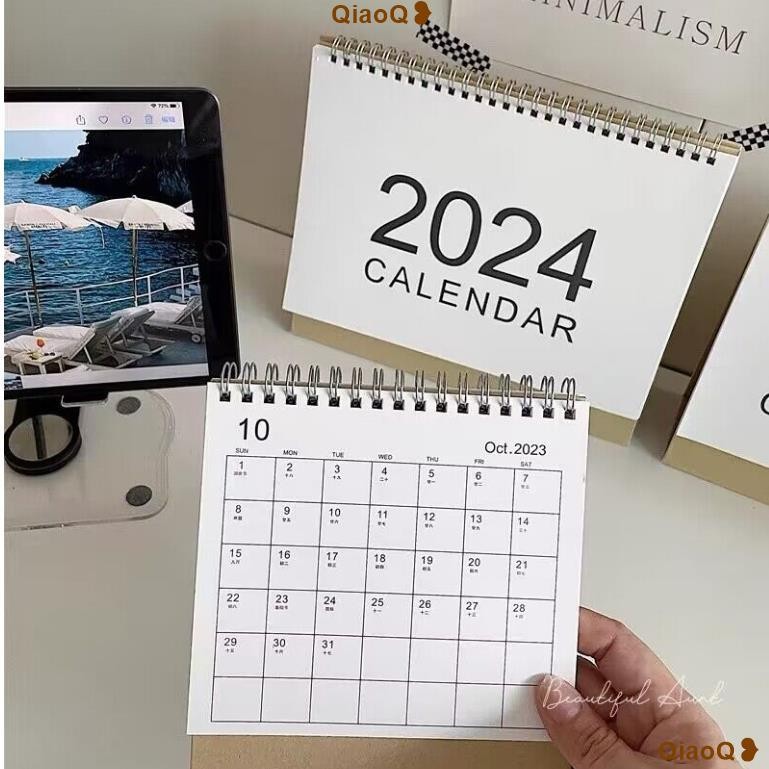 台灣發貨【免運】2024年日曆 桌面 桌曆 月曆 日曆 年曆 記事計劃表 拍照道具 交換禮物 耶誕節耶誕禮物 2023/